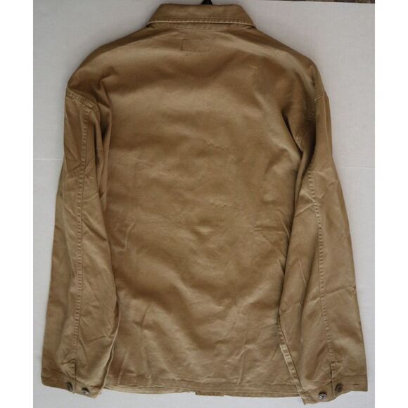 Polo Ralph Lauren Men Sz XL Luxury Beige Classic Fit Twill Utility Overshirt $19 - Picture 7 of 9